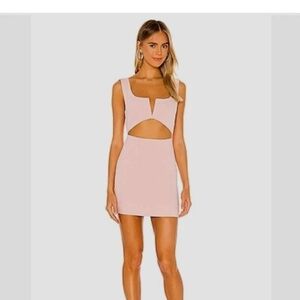 Superdown Corin Mini Dress Pink Preppy Summer Party Going Out Cocktail Cutout XS